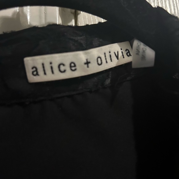Alice and Olivia Velvet Burnout Blouse - Picture 3 of 4